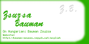 zsuzsa bauman business card